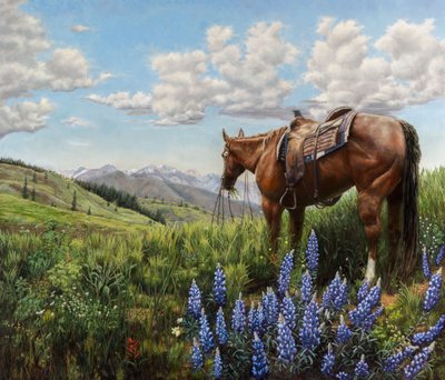 Cheval dans un alpage - Jan Clizer