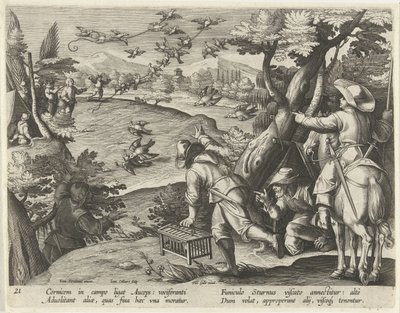 Chasse aux corbeaux et aux étourneaux - Jan Collaert (II)