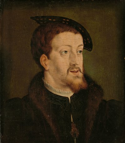 Portrait de Charles V, Empereur romain germanique - Jan Cornelisz Vermeyen (manner of)