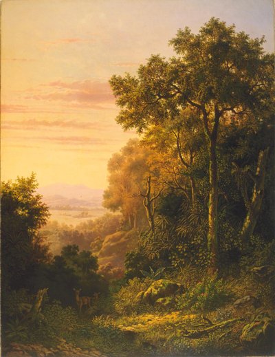 Néerlandais : Paysage avec cerfs à l
