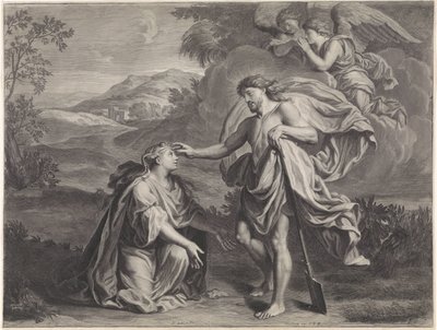 Le Christ apparaît en jardinier à Marie Madeleine (Noli me tangere) - Jan Edelinck (possibly)