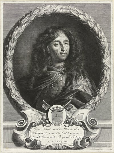 Portrait du poète Jan Andrzej Morsztyn 1621-1693, années 1670 - Jan Edelinck