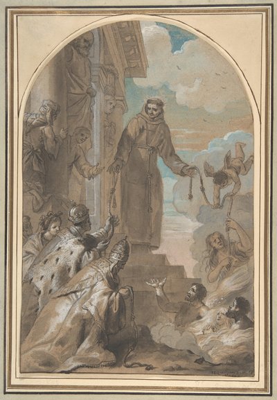 La distribution des cordes franciscaines - Jan Erasmus Quellinus