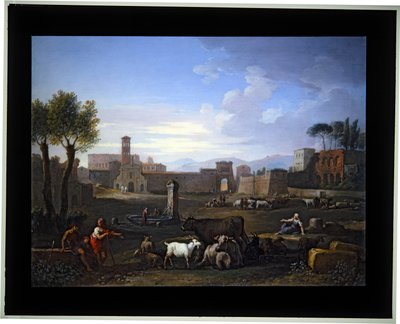 Ensemble de quatre caprices ; (1) Campo Vaccino - Jan Frans van (1662 1749) Bloemen