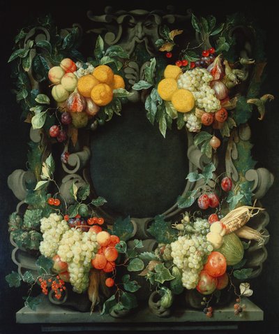 Guirlande de fruits autour d