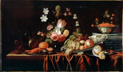 Nature morte avec fruits, fleurs et écrevisses - Jan Frans van Son