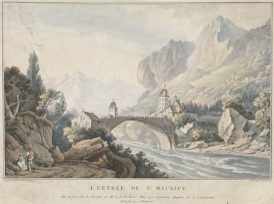 Vue du pont de Saint Maurice en Suisse - Jan Gerard Waldorp