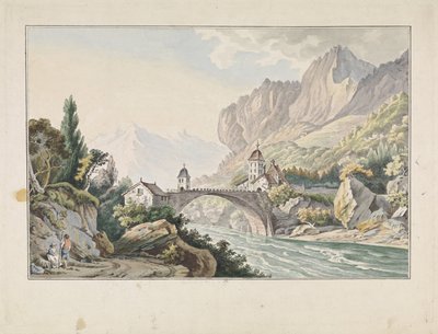 Vue du pont de Saint Maurice en Suisse - Jan Gerard Waldorp