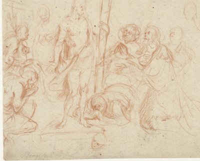 Christ avec la croix, entouré de figures agenouillées - Jan Gerritsz. van Bronckhorst