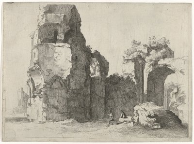 Ruines romaines avec deux figures - Jan Gerritsz. van Bronckhorst