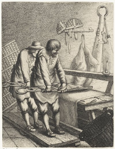 Tondeurs de drap (série Beroepen) - Jan Gillisz. van Vliet