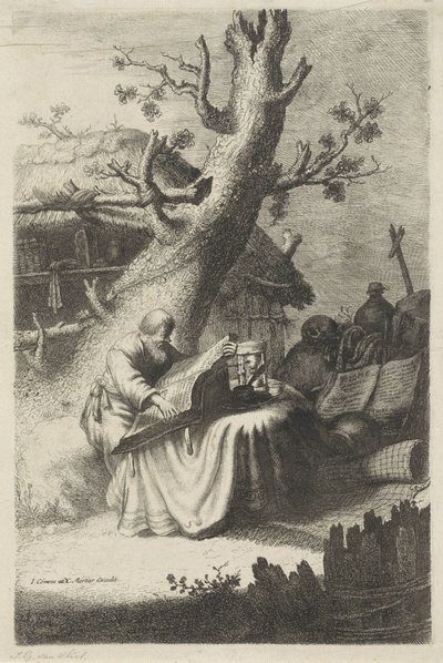 Saint Jérôme lisant sous un arbre - Jan Gillisz. van Vliet