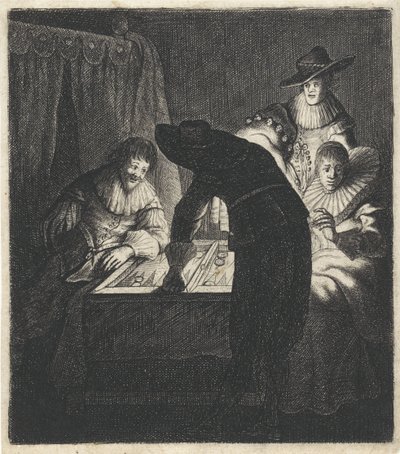 Joueurs de tric-trac à la chandelle Triktrakspelers - Jan Gillisz. van Vliet