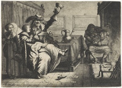 Deux couples amoureux dans une auberge - Jan Gillisz. van Vliet