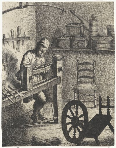 Travailleur derrière un tour - Jan Gillisz. van Vliet