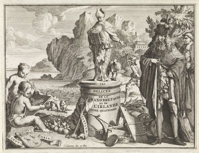 Piédestal avec Saint Thomas Becket (Page de titre pour J. Beeverell, Les délices de la Grande-Bretagne et de l