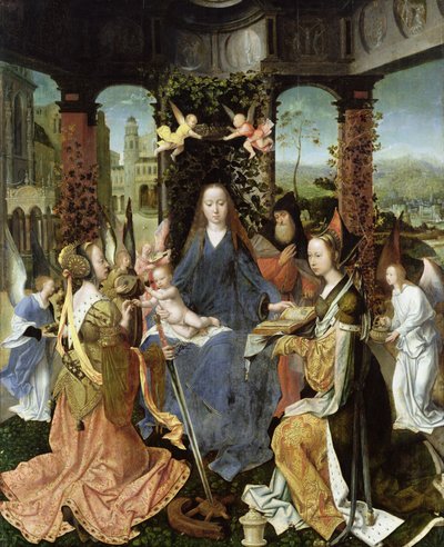 Madone et enfant avec Marie Madeleine et Sainte Catherine - Jan Gossaert