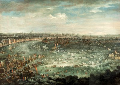 La Tamise pendant le grand gel de 1739 - Jan Griffier II