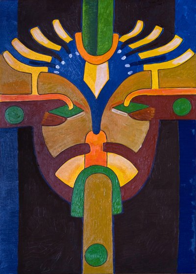 Autoportrait en un de mes premiers ancêtres dans un sanctuaire, 2007 - Jan Groneberg