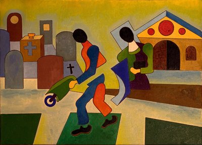 Le jardinier du cimetière a reçu un nouvel outil, 2007 - Jan Groneberg