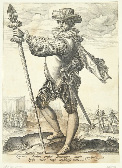 Un officier avec une lance - Jan Harmensz. Muller
