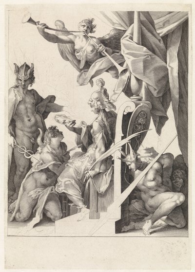 Mercure conduit de jeunes artistes vers Minerve - Jan Harmensz. Muller