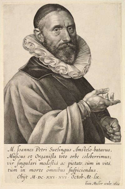 Portrait de Jans Pietersz Sweelinck, pub. 1624 - Jan Harmensz Muller