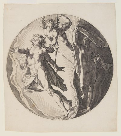 Le premier jour, planche 2, de La création du monde - Jan Harmensz. Muller