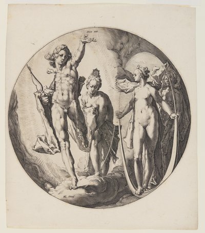 Le quatrième jour, planche 5, de La création du monde - Jan Harmensz. Muller