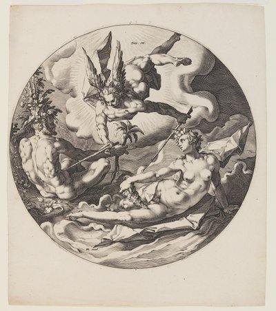 Le troisième jour, planche 4, de La création du monde - Jan Harmensz. Muller