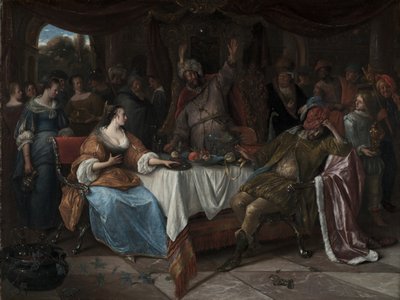 Esther, Assuérus et Haman, vers 1668 - Jan Havicksz. Steen