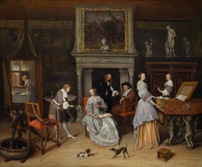 Intérieur fantastique avec Jan Steen et la famille de Gerrit Schouten, c.1659-60 - Jan Havicksz. Steen