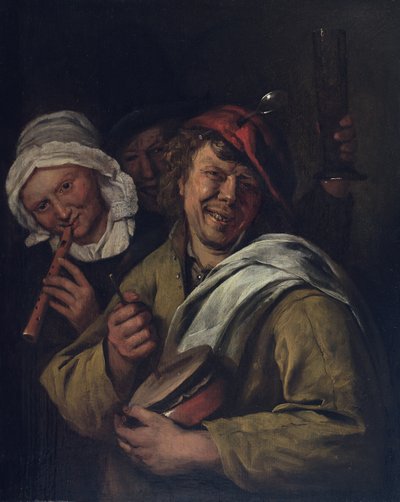 Le Rommelpot : Intérieur avec trois figures - Jan Havicksz. Steen