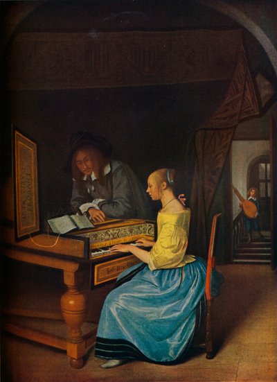 Une jeune femme jouant du clavecin pour un jeune homme, 1659 - Jan Havickszoon Steen