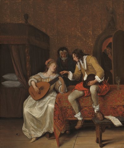 Ascagnes et Lucelle, La Leçon de Musique, 1667 - Jan Havickszoon Steen