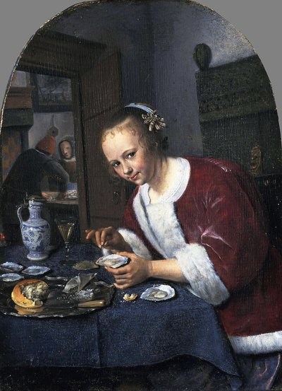 Fille avec des huîtres - Jan Havickszoon Steen