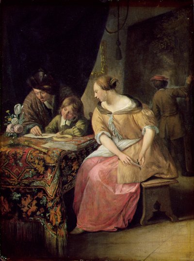 Intérieur avec un peintre et sa famille - Jan Havickszoon Steen