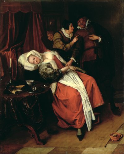 Le patient et le docteur, années 1660 - Jan Havickszoon Steen