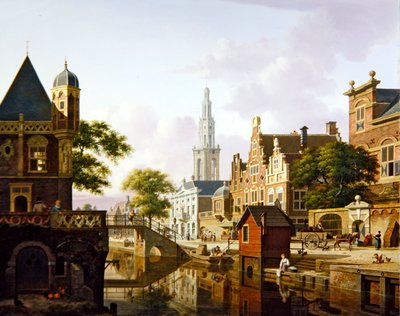 Une ville hollandaise le long d