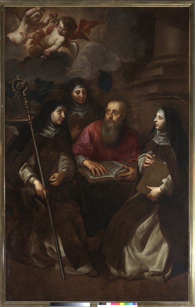 Saint Jérôme avec trois Saints - Jan Hovaert