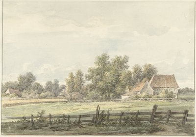 Paysage avec ferme - Jan Hulswit