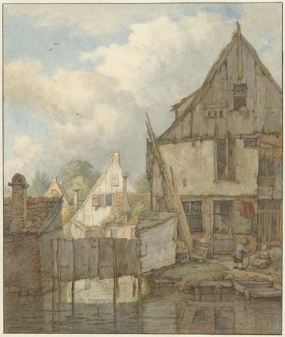 Maisons délabrées au bord de l