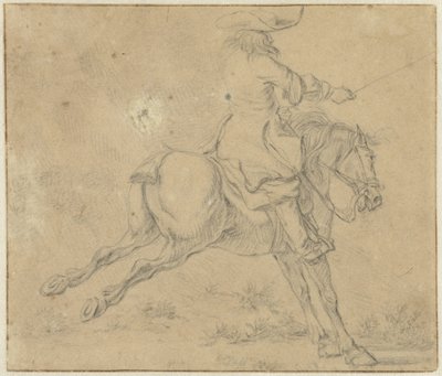 Cavalier sur un cheval cabré - Jan Jacobsz van der Stoffe