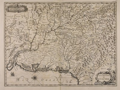 Description du Guienne - Jan Janssonius