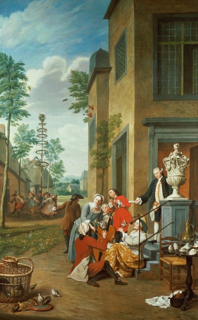 Fête villageoise (une de la série de quatre) - Jan Josef the Younger Horemans
