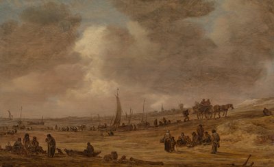 Une plage avec des bateaux de pêche, probablement 1653 - Jan Josephsz van Goyen