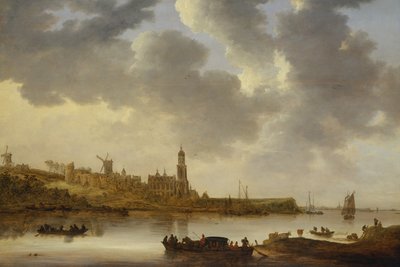 Vue à travers le Rhin à Rhenen - Jan Josephsz van Goyen