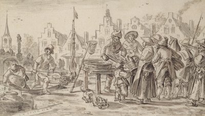 Marché aux poissons, 1624 - Jan Josephsz van Goyen