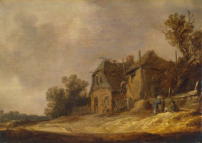 Paysage avec un cottage et une grange - Jan Josephsz van Goyen