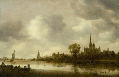 Paysage fluvial avec une église au loin, 1644 - Jan Josephsz van Goyen